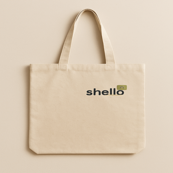 Shello Reusable Cotton Tote Bag (Eco-Friendly, Lightweight)