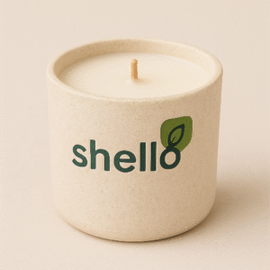 Shello Natural Soy Wax Candle (Glass Jar, Scented)