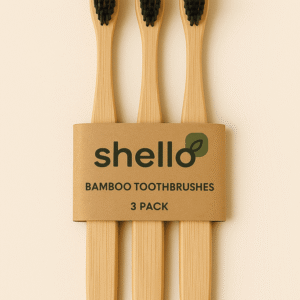 Shello Bamboo Toothbrush Pack of 3